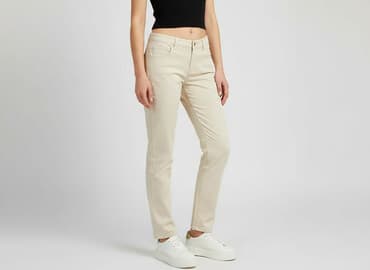 beżowe jeansy damskie: Miss Sixty, Spodnie materiałowe damskie, rozmiar XS — 7