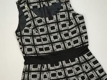 czarna sukienka z dekoltem karo: Sukienka damska, rozmiar L — 2