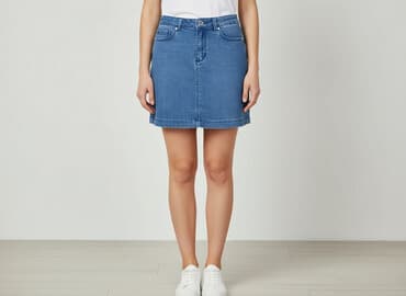 spódniczka dżinsowe z wysokim stanem: Spódnica damska, rozmiar S — 6