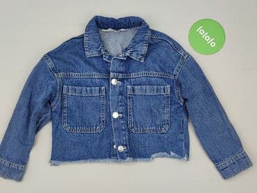 modne jeansy: Children's jeans jacket, 5-6 years, 110-116 cm, H&M, condition - Perfect — 2
