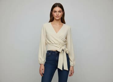 sweter piórkowy na drutach: Fashion Nova, Bluzka damska, rozmiar S — 6