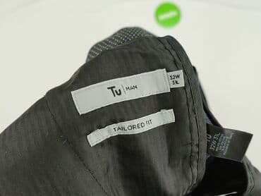czarne spodnie z wysokim stanem reserved: Tu, Spodnie garniturowe dla mężczyzn, L — 4