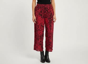 spodnie w krowie łaty: Material trousers for women, size One size — 1