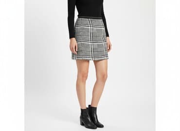 czarne spódnice w kratę: Amisu, Spódnica damska, rozmiar XS — 6