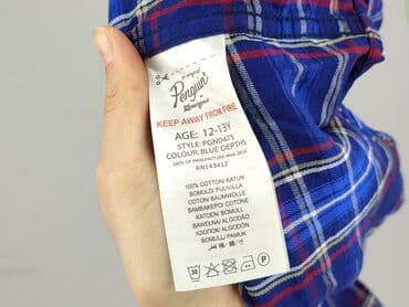 sukienka na wesele 164: Shirt 13 years, condition - Perfect, pattern - Cell, color - Blue — 5
