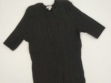 czarne prążkowane bluzki: H&M, Top damski, rozmiar XS — 2