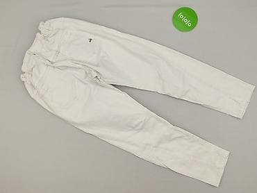 off white bluzki: Spodnie materiałowe damskie, rozmiar S — 3