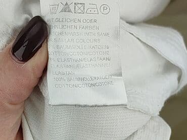 biale szerokie jeansy: FlashLights, Spodnie materiałowe damskie, rozmiar XL — 6