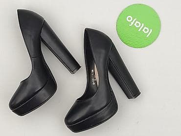 repliki jordan 4: Czarne czółenka na platformie Ideal Shoes – damskie - Model: D-1241-1 — 4