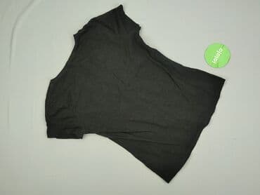 czarne t shirty damskie w serek: Janina, T-shirt damski, rozmiar 3XL — 3