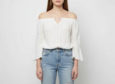 długie sukienki w stylu boho: Amisu, Bluzka damska, rozmiar XS — 6