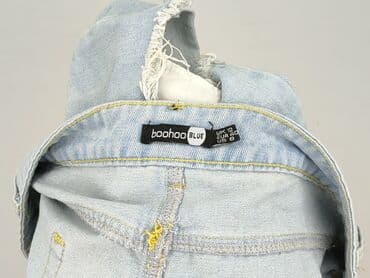 krótkie jeansowe spodenki z wysokim stanem podarte: Boohoo, Szorty damskie, rozmiar M — 4
