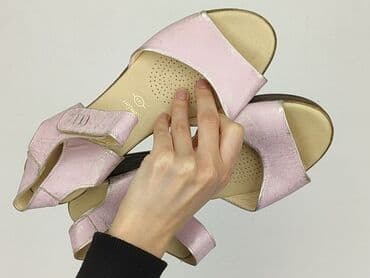 buty na koturnie z futerkiem: Casu, Sandały damskie, rozmiar 40 — 10