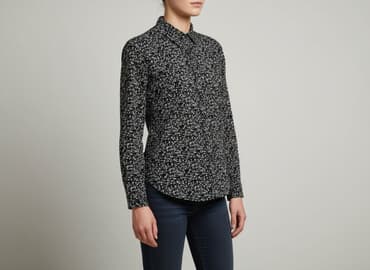 bluzka z dlugim rekawem czarna: Reserved, Koszula damska, rozmiar L — 6