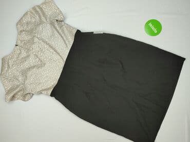 czarna sukienka ze srebrnymi wstawkami: Sukienka damska, M — 3