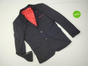 marynarki męskie poznań: Marynarka męska Ozonee Club - Kolor: ciemnogranatowy/czarny z — 2