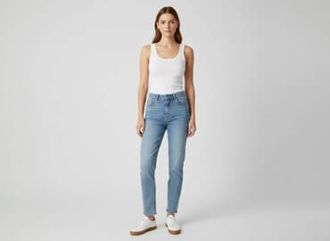 bluzki prazkowane: T-shirt damski, rozmiar S — 5