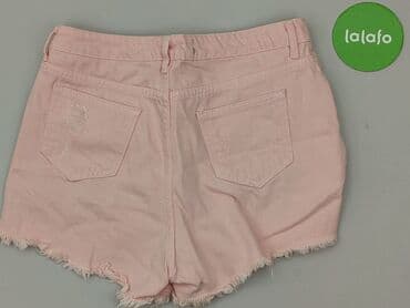 krótkie spodenki z wysokim stanem jeansowe: Szorty damskie, rozmiar L — 4