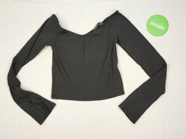 obcisła bluzki z dekoltem: Bershka, Top damski, rozmiar M — 2