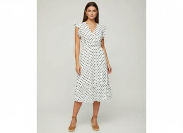 spódnice w groszki stradivarius: Sukienka damska, rozmiar S — 5