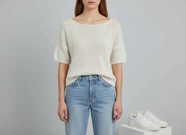 kamizelka damska krótka h m: H&M, Sweter damski, rozmiar L — 6