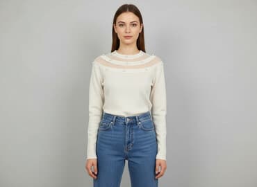 biala bluzka z dlugim rekawem: Elite, Bluzka damska, rozmiar S — 6