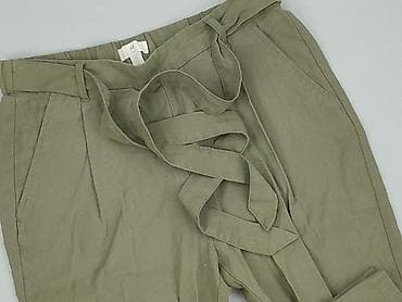 hm t shirt damski basic: H&M, Material trousers for women, size S — 1