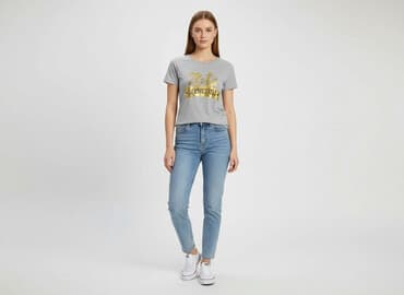 t shirty ze złotym nadrukiem: H&D, T-shirt damski, rozmiar L — 1