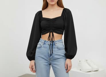 crop sukienki: Shein, Top damski, rozmiar XS — 7