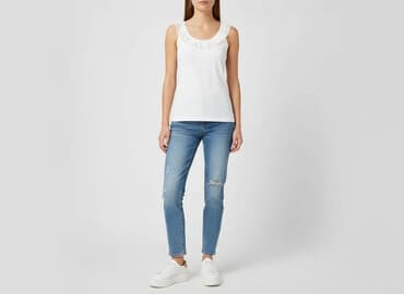 koszulki bez rękawów damskie lauren ralph lauren: H&M, Top damski, rozmiar S — 1