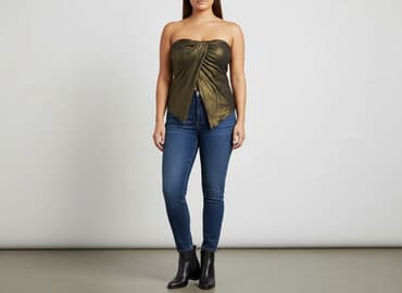 zara sandały złote: River Island, Top damski, rozmiar XL — 7