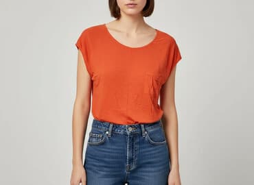 hm bluzki z krótkim rękawem: H&M Conscious, Bluzka damska, rozmiar S — 7