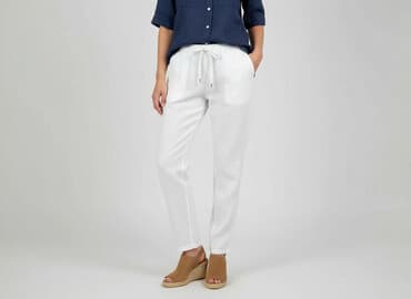 biale buty skarpetkowe: Spodnie damskie, rozmiar M — 5