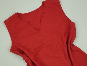 czerwona bluzki z dekoltem v: T-shirt damski, rozmiar XL — 2