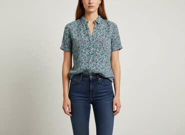 długość koszulki a wzrost: Promod, Bluzka damska, rozmiar S — 6