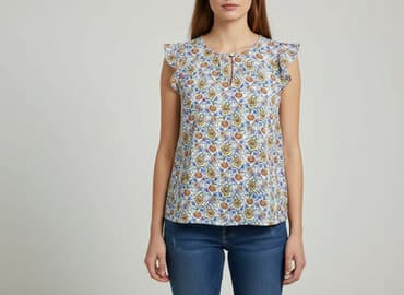 zwiewna bluzki w kwiaty: Tu, Bluzka damska, rozmiar L — 7
