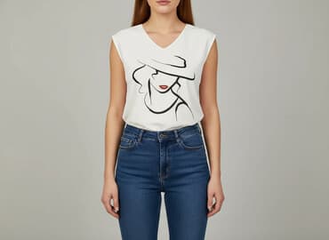 bluzki damskie z napisami: Жіноча блуза, розмір S — 1