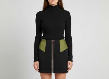 spódnice woskowana czarne: Bershka, Spódnica damska, rozmiar S — 1