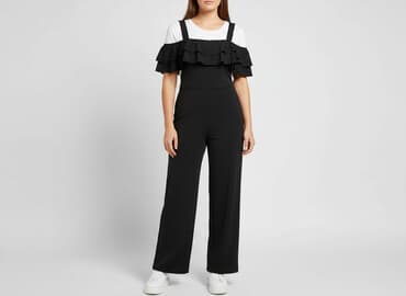 bialy kombinezon na jedno ramie: Boohoo, Kombinezon damski, rozmiar XL — 1