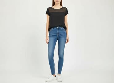 terranova spodnie z wysokim stanem: Terranova, Bluzka damska, rozmiar XS — 7