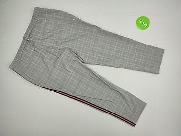 esprit buty deichmann: Męskie spodnie Esprit – krata prince of wales, szare z boczną lamówką — 3