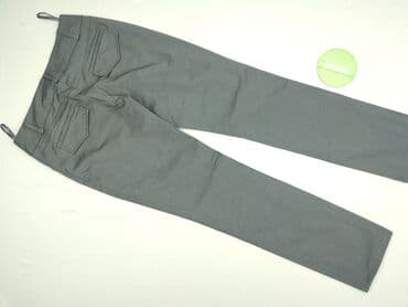 zielone spodnie dresowe zara: Material trousers for women, size L (EU 40) — 3