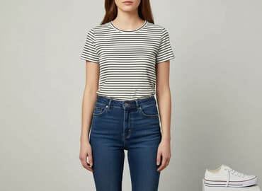 czarne t shirty basic: T-shirt damski, rozmiar XS — 1