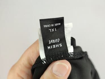 czarne t shirty damskie w serek: Shein, T-shirt damski, rozmiar XL — 5