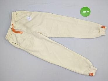 kremowe dresy: Spodnie dresowe damskie, rozmiar S — 2