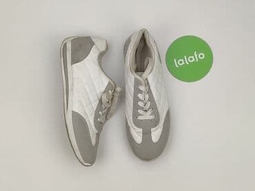 czarna sukienka i białe trampki: Sneakersy damskie, rozmiar 37 — 2