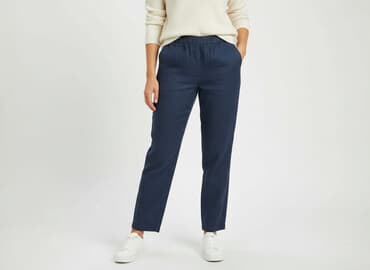 marc lauge spodnie: Material trousers for women, size M — 1