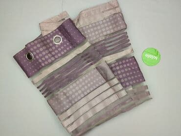 Home & Garden: Firana na przelotkach – pasy i grochy, liliowo–szarobeżowa - Typ — 2