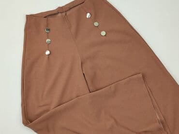 brązowe szerokie spodnie bershka: Spodnie damskie, rozmiar S — 1