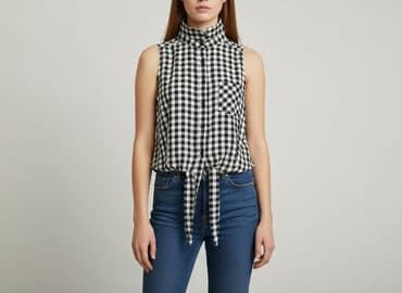 hm bluzki z krótkim rękawem: H&M, Bluzka damska, rozmiar S — 6